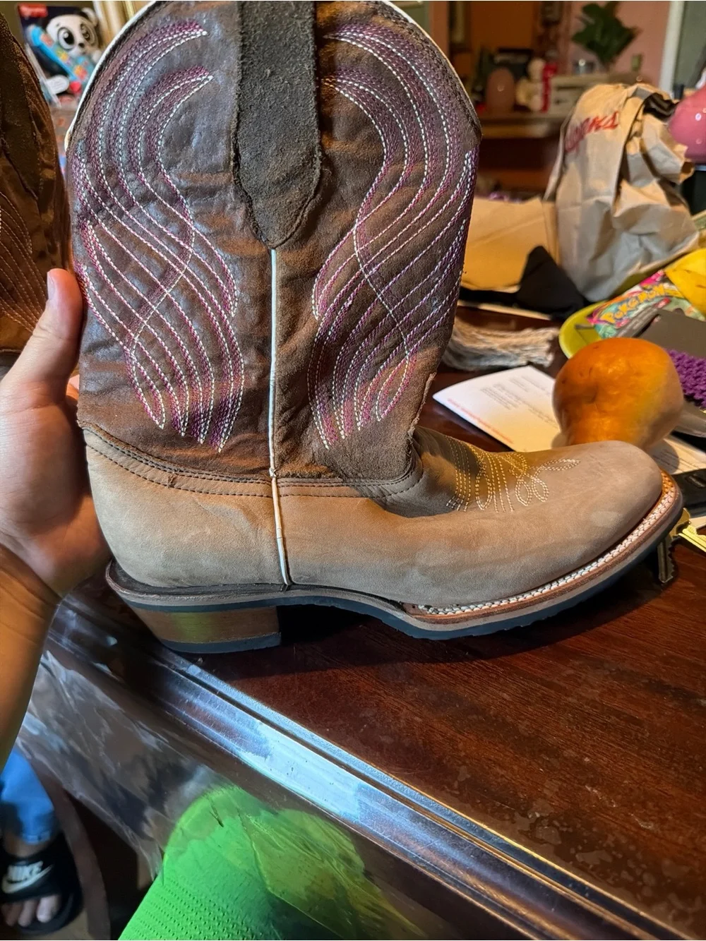 Tombstone Arena Queen Leather Western Boots 8.5